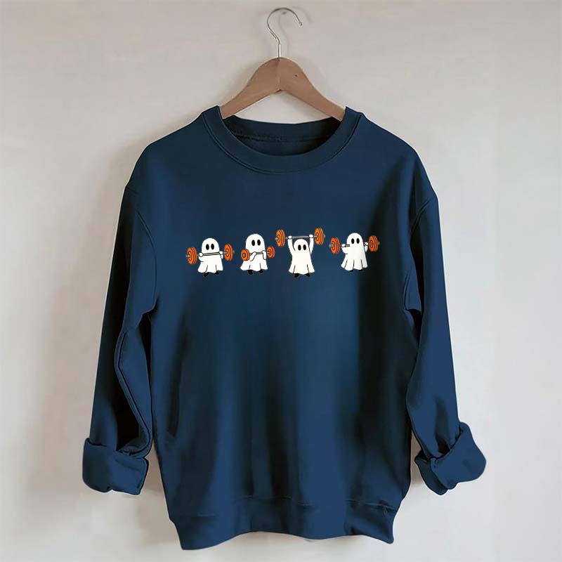 Weight Lifting Ghosts Halloween Sweatshirt