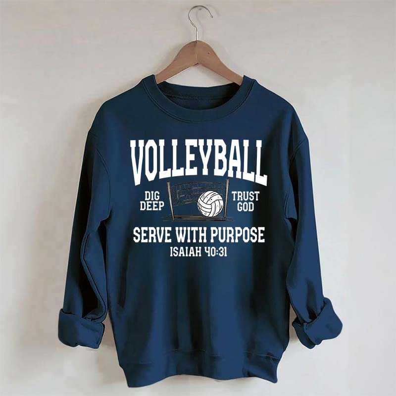 Volleyball Serve with Purpose Coach Sweatshirt
