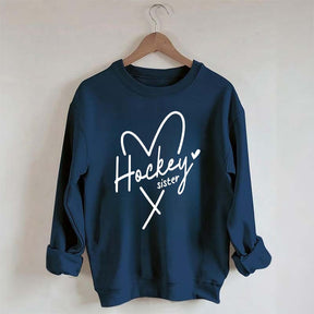 Hockey Sister Heart Sweatshirt