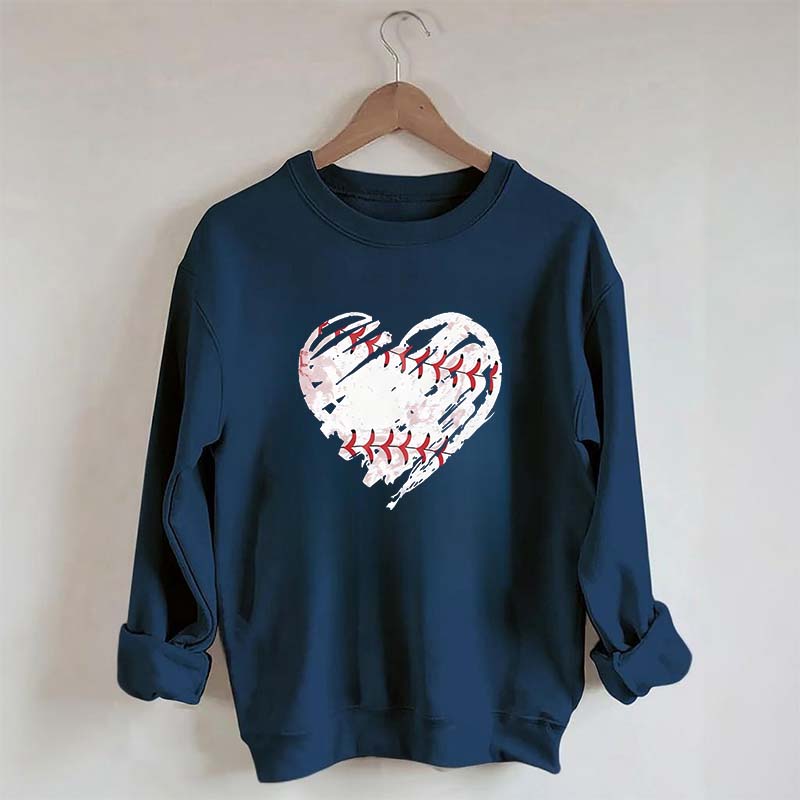 Baseball Heart Graphic Sweatshirt