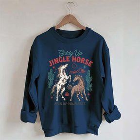 Giddy Up Jingle Horse Christmas Sweatshirt