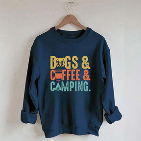 Dogs Coffee Camping Naturel Lover Sweatshirt