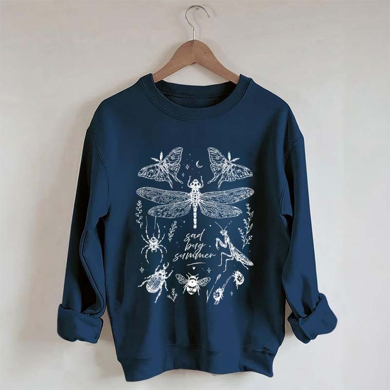 Retro Sad Bug Summer Nature Sweatshirt
