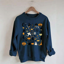 Halloween Doodles Little Things Witch Pumpkin Sweatshirt