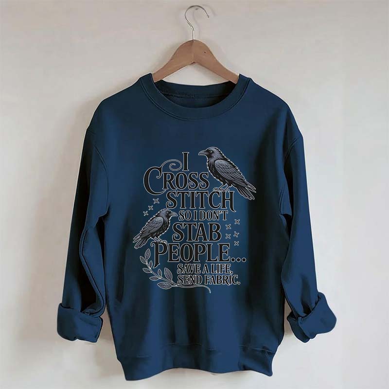 Funny I Cross Stitch Sweatshirt