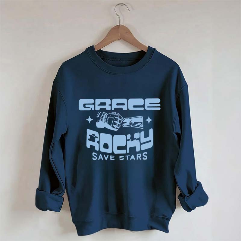 Grace Rocky Save Stars Book Lover Style Sweatshirt