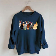 Funny Christmas Holiday Chickens Sweatshirt