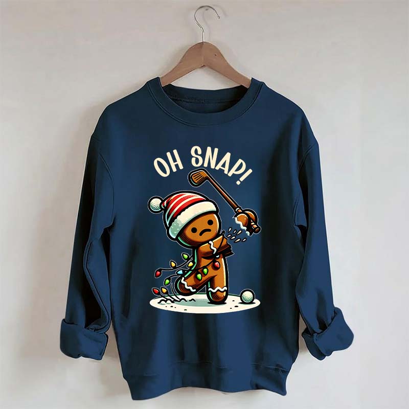 Oh Snap Gingerbreadman Golfer Sweatshirt