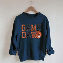 Game Day Basketball Bling Printed Sweatshirt
