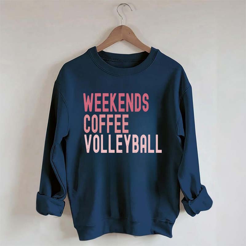 Weekend Coffee Volleyball Pink Sweatshirt