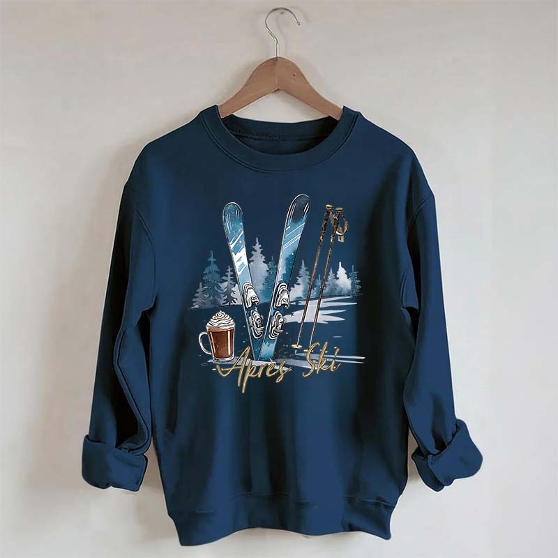 Apres Ski Skifahrer Schokolade Coffee Sweatshirt