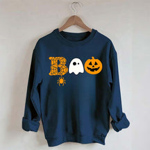 Halloween Boo Ghost Pumpkin Spider Sweatshirt