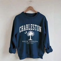 Retro Charleston South Carolina Palm Tree Sweatshirt