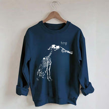 Dog Skeleton Boop Halloween Sweatshirt