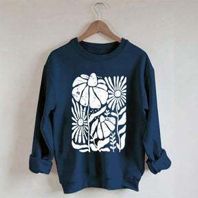 Boho Wildflowers Distressed Flowers Sweatshirt