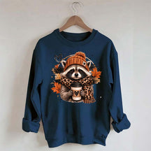 Autumn Coffee Lover Raccoon Sweatshirt