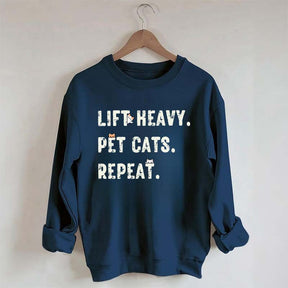 Funny Weight Lifting Cats Sweatshirt