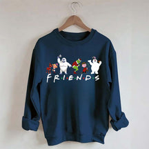 Cute Cartoon Christmas Friends Sweatshirt