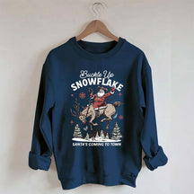 Retro Christmas Cowboy Santa Sweatshirt