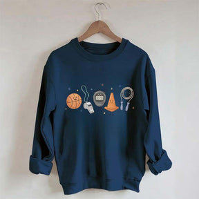 PE Teacher Doodle Character Sweatshirt