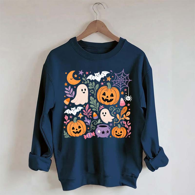 Floral Halloween Fall Spooky Season Sweatshirt