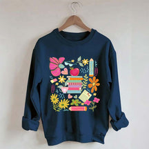 Back to School Bookish Botanical Sweatshirt