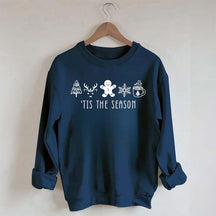 Tis The Season Ginger Bread Man Reindeer Sweatshirt
