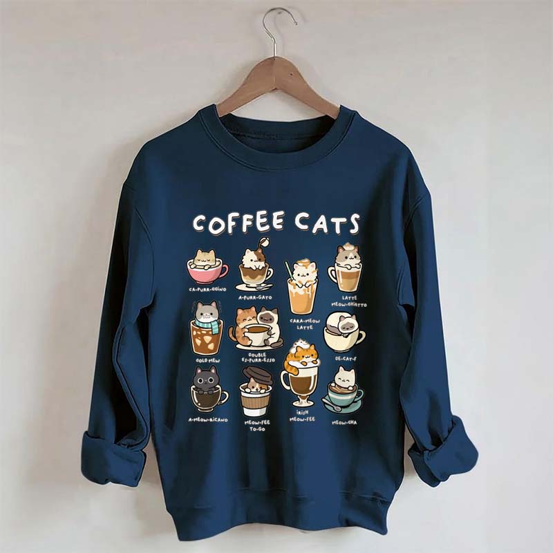 Coffee Cats Caffeine Club Sweatshirt
