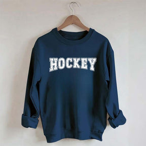 Retro Hockey Player Sporty Sweatshirt
