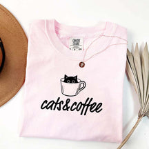 Cats And Coffee Cute T-Shirt