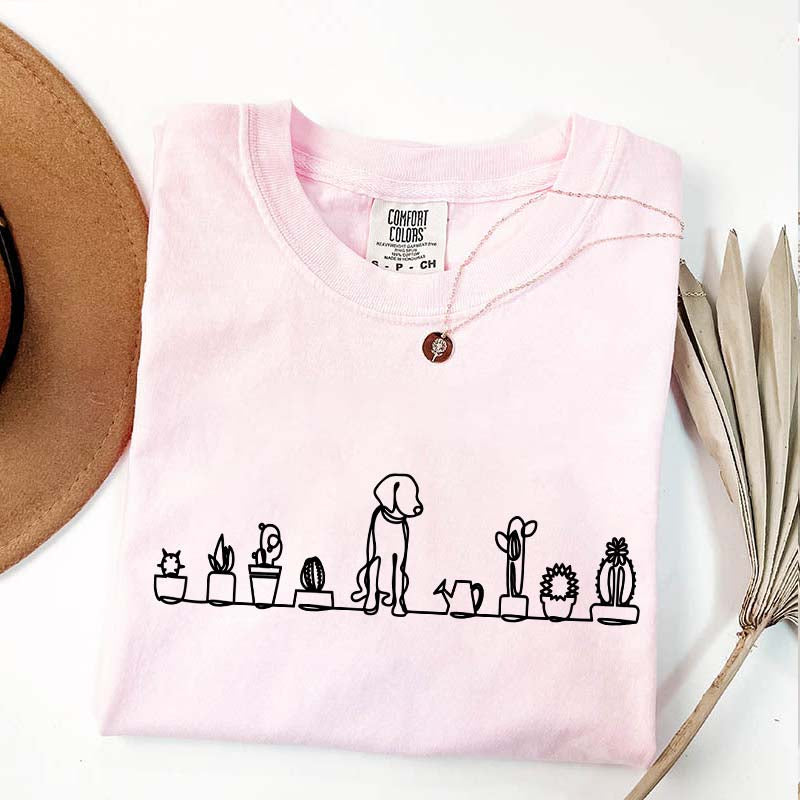 Dog and Plant Lady T-Shirt