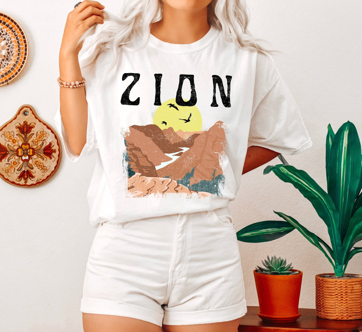 Zion National Park Retro Comfort Colors Tshirt