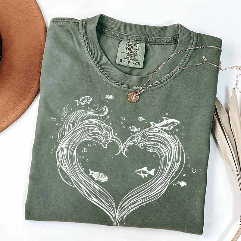 Heart Wave Comfort Colors T-Shirt