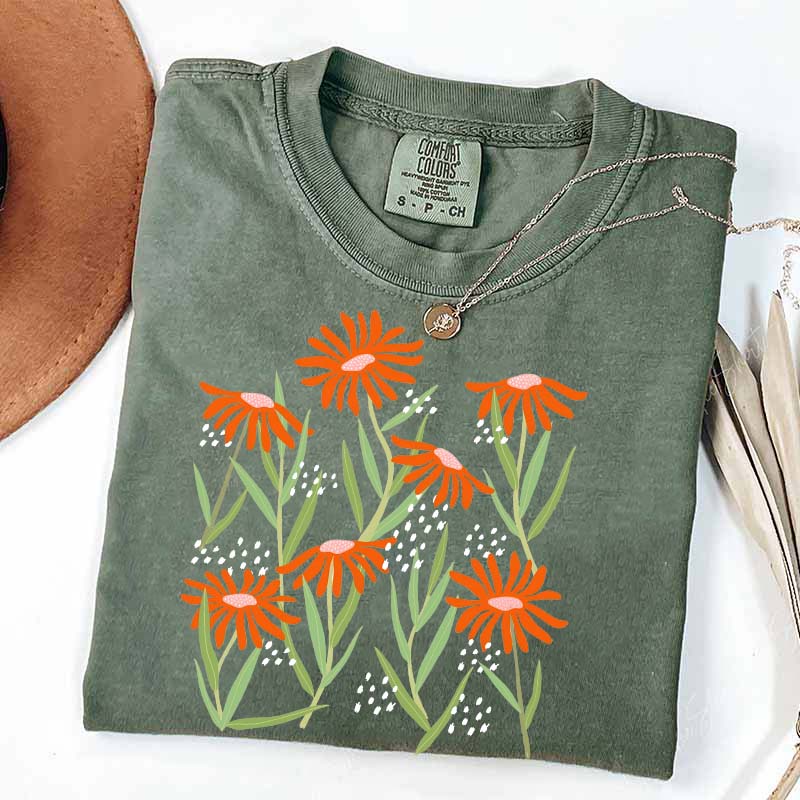 Boho Wildflower Aesthetic T-Shirt