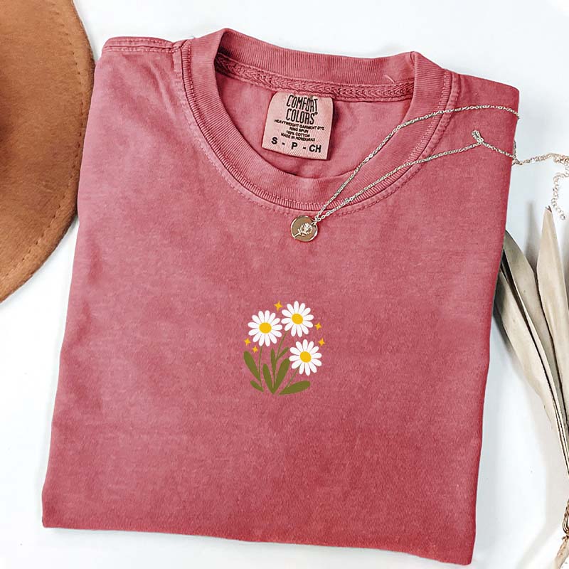 Minimal Flower Daisy T-Shirt