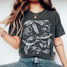 Sea Animals 90s Vintage Style T-Shirt