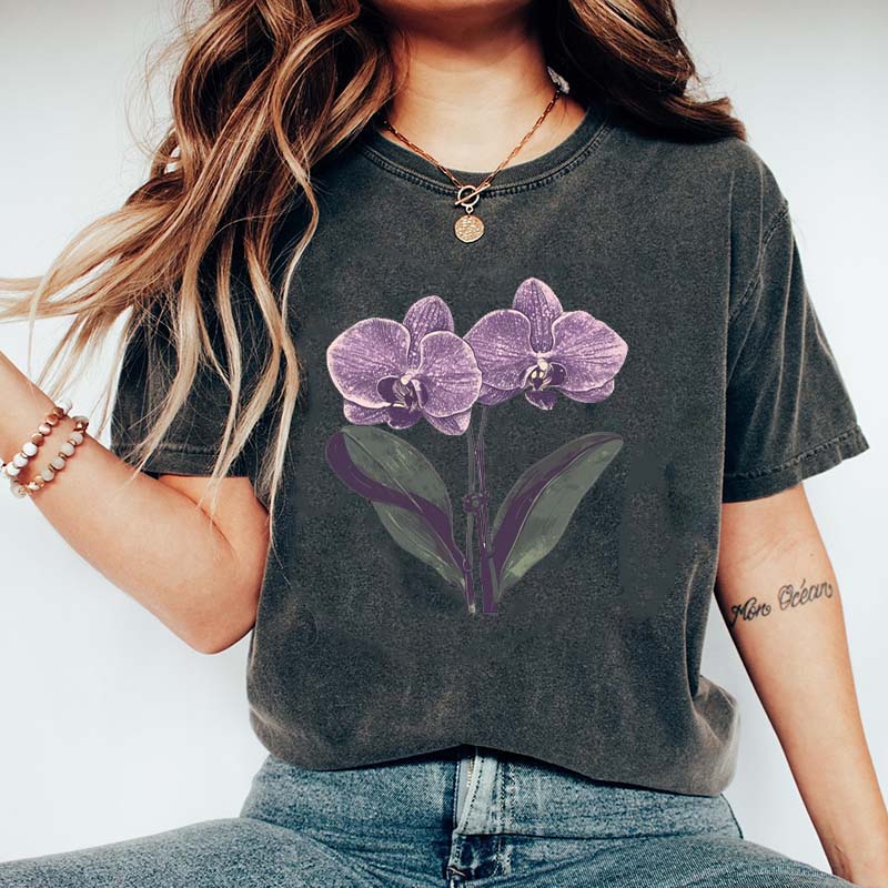 Vintage Orchid Flower Lover T-Shirt