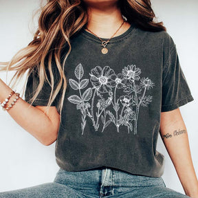 Boho Gardener Floral Botanical T-Shirt