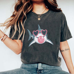 Shark Blowing Bubble Comfort Colors T-Shirt