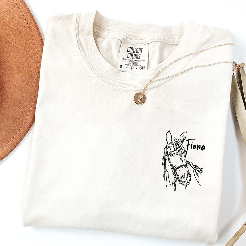 Custom Horse Equestrian Name T-Shirt