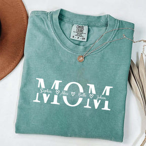 Custom Mom Children Name T-Shirt