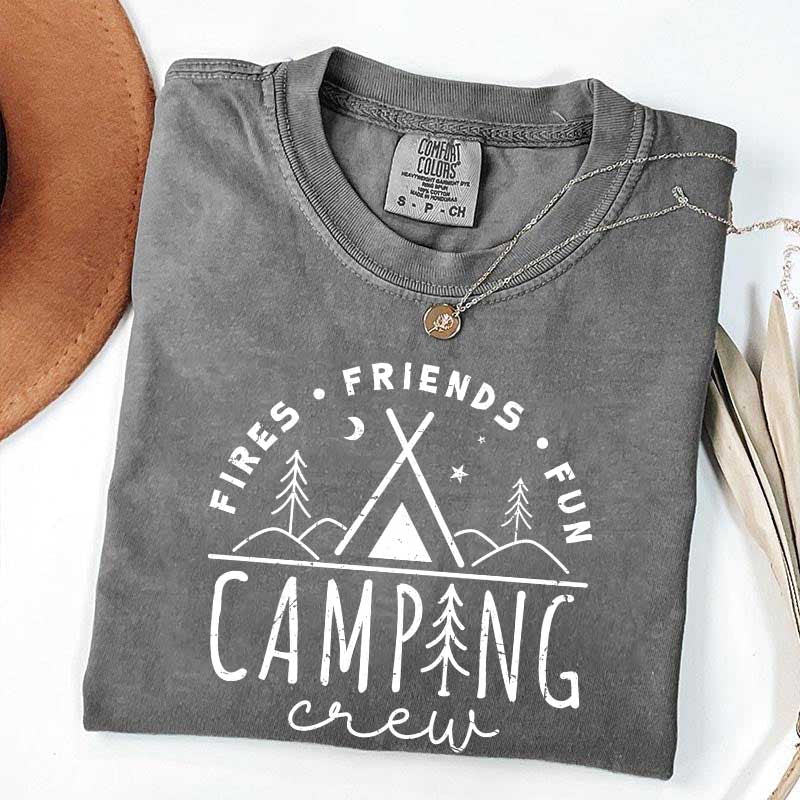 Fires Friends Fun Camping T-Shirt