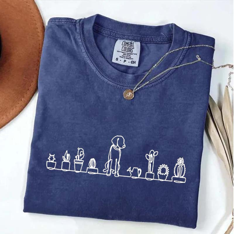 Dog and Plant Lady T-Shirt