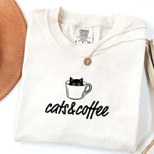 Cats And Coffee Cute T-Shirt