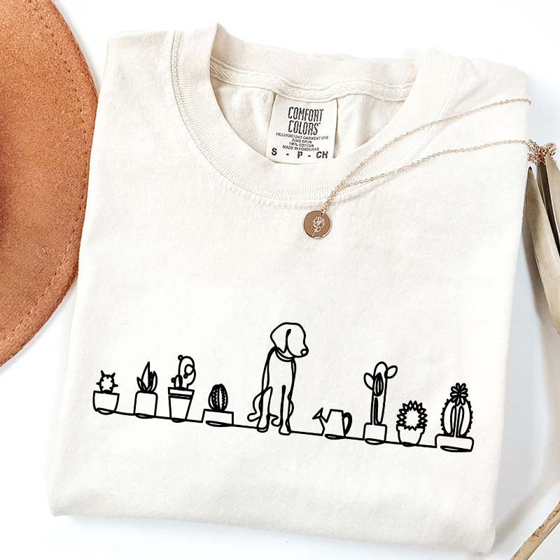 Dog and Plant Lady T-Shirt