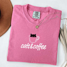 Cats And Coffee Cute T-Shirt