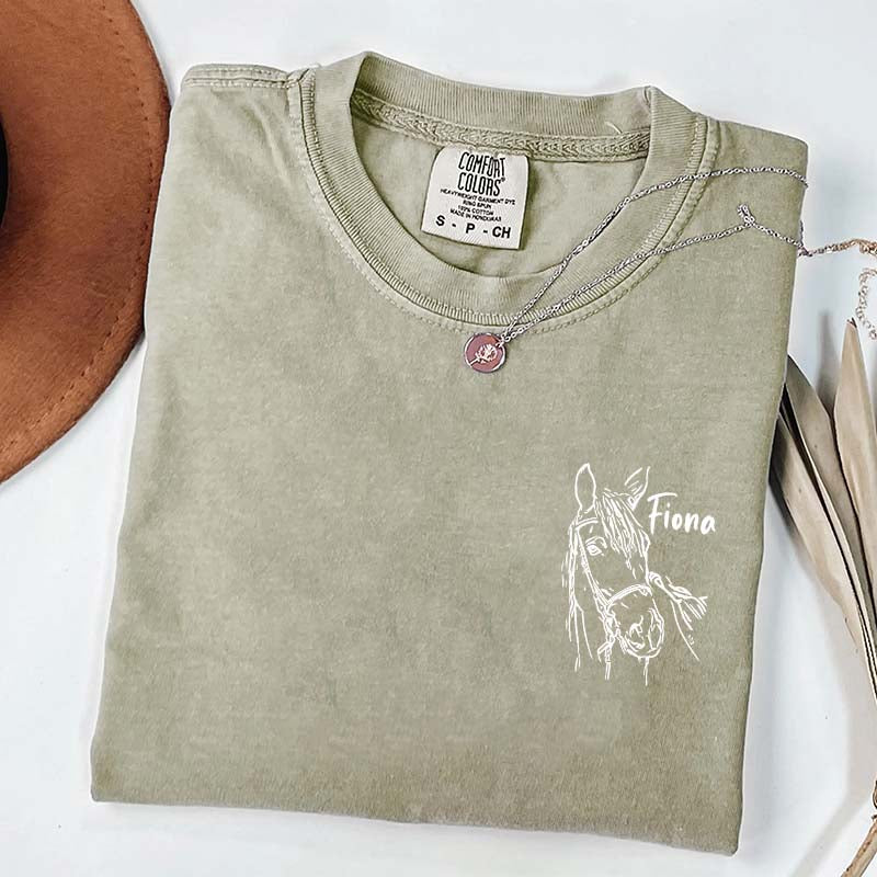 Custom Horse Equestrian Name T-Shirt