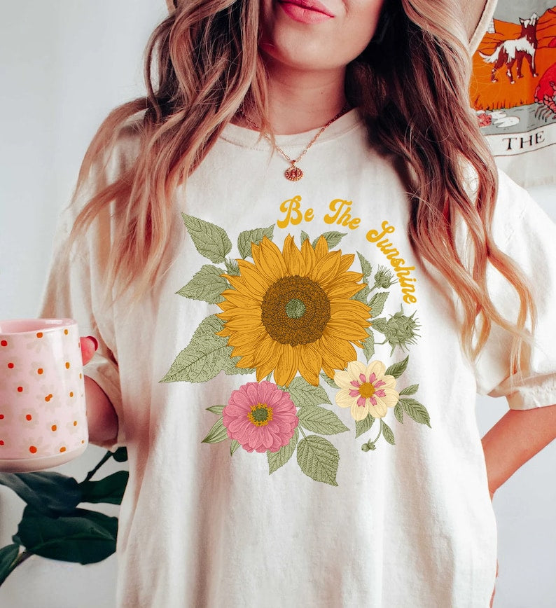 Tournesol Chemise Confort Couleurs Floral Tee