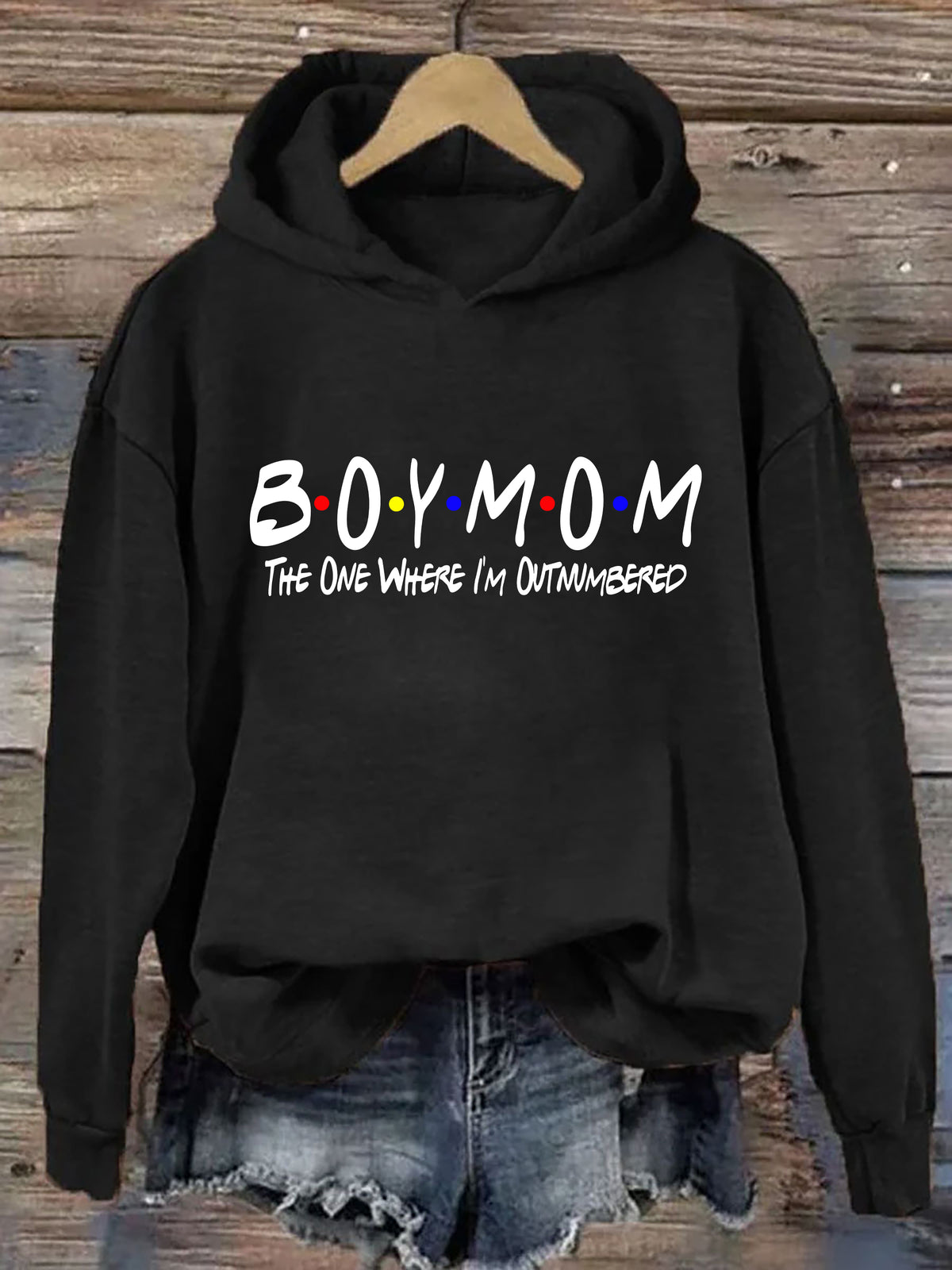 Junge Mama, derjenige, bei dem ich zahlenmäßig unterlegen bin. Kapuzenpullover 