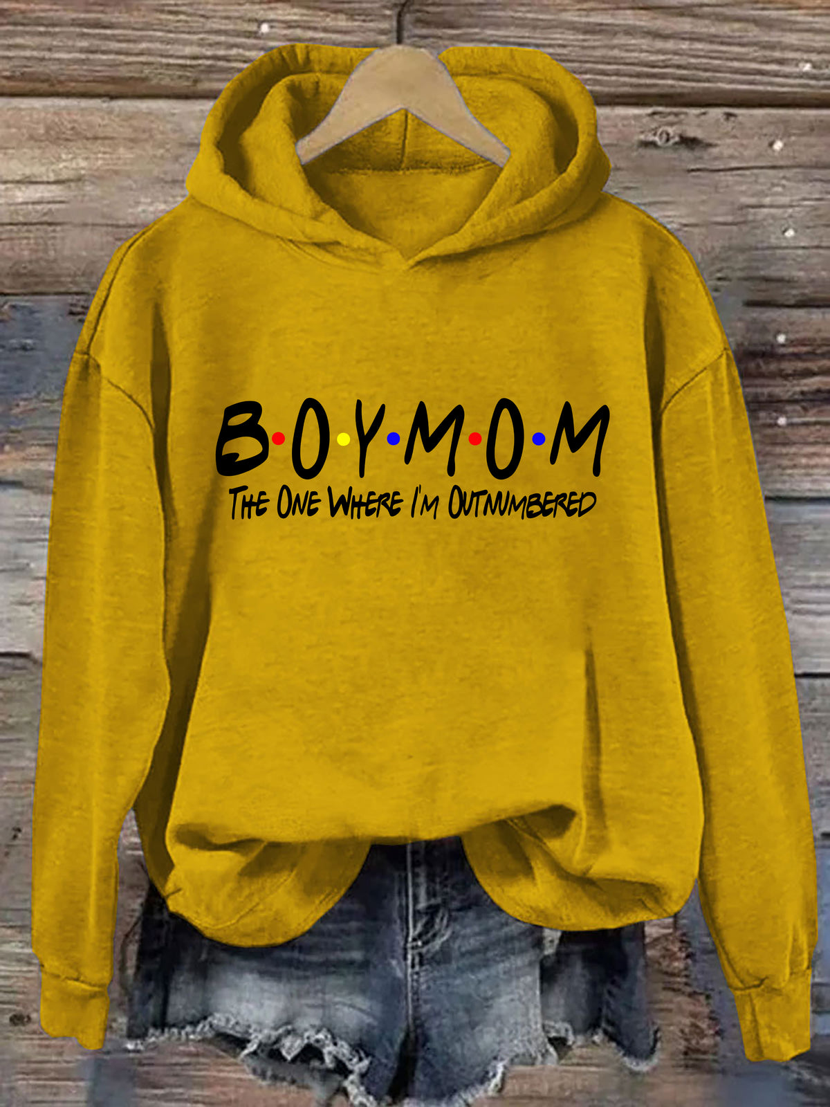 Boy Mom The One Where I'm Outnumbered Sweat à capuche